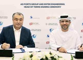 The signing ceremony between AD Ports and Enter Engineering