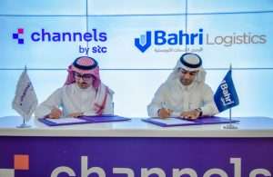 The contract was signed by Soror Basalom, President of Bahri Logistics, and Ali Alhudhayf, Acting VP of Human Resources and Logistics Support at channels by stc