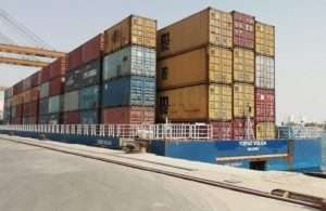 Topaz Volga, one of two modified vessels now being used to transport containers on Red Sea routes