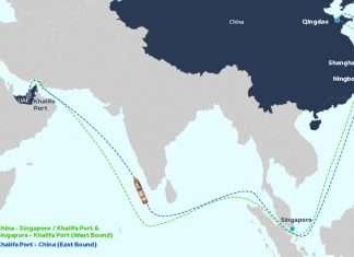 The port rotation of Safeen’s new UAE-China service