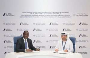 Capt. Mohamed Juma Al Shamisi, Managing Director and Group CEO, AD Ports Group and Samaila Zubairu, President & Chief Executive Officer of AFC sign the new collaboration agreement