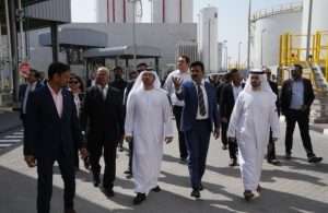 VIPs, including Abdullah Bin Damithan, CEO and managing director of DP World UAE and Dr. Aman Puri, Consul General of India, gathered to mark the opening of the new AquaChemie terminal at Jebel Ali