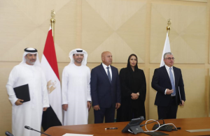 The agreements signing in Cairo, in the presence of His Excellency Lieutenant-General Kamel al-Wazir, Minister of Transport of Egypt; H.E. Mariam Al Kaabi, Ambassador of the UAE to Egypt; Capt. Mohamed Juma Al Shamisi, Managing Director and Group CEO; and Saif Al Mazroui, Chief Executive Officer of the Ports Cluster