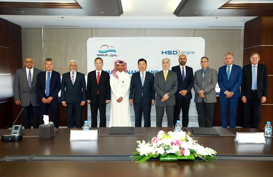 An agreement has been signed between Nakilat and HSD Engine for the maintenance of engines onboard LNG carriers