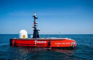 The Blue Essence vessel, Fugro Pegasus, was built by SEA-KIT International, and can be controlled from anywhere in the world