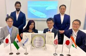 From left to right: Kohei Morita, General Manager, Drybulk Planning Group, K Line; Rohit Khera, Diabos; Meera Kumar, CEO, Diabos; Masatoshi Taguchi, Managing Executive Officer, K Line; Chengwen Cheang, K Line India; Eisuke Hayashi, Bulk Carrier Group, K Line