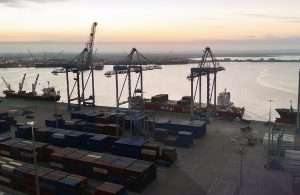 The new Asyad Container Terminal in Duqm has three ship-to-shore container gantry cranes.