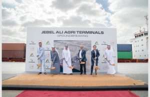 The groundbreaking was attended by leading figures from the joint venture partners, including Sultan Ahmed bin Sulayem, Group Chairman and CEO, DP World; Abdulla Bin Damithan, CEO and Managing Director, DP World GCC; Yogesh Raipuria, Chief Executive Officer, Adroit Overseas Canada and Yasin Abdul Majid Ranani, Managing Director, Al Amir Foods