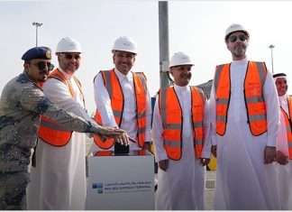 H.E. Eng. Saleh bin Nasser Al-Jasser marking the completion of the RSGT North Container terminal works at a ceremony in February this year