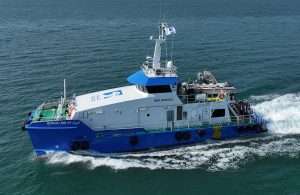 The first of two dive support vessels built by Grandweld for ADNOC, to support operations in the UAE