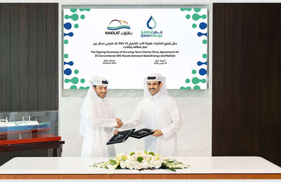 5 jp1 The charter party agreements were signed by H.E. Saad Sherida Al-Kaabi, the Minister of State for Energy Affairs, the President and CEO of QatarEnergy, and Eng. Abdullah Fadala Al-Sulaiti, Chief Executive Officer of Nakilat, during a special ceremony held at QatarEnergy’s headquarters