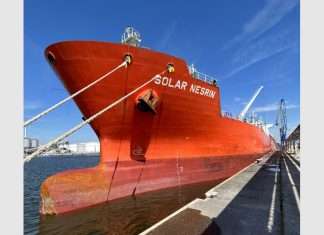 The 169m chemical tanker Solar Nesrin is one of two ships that will benefit from Wartsila’s decarbonisation services