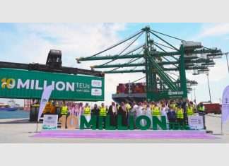 SGP staff and other stakeholders celebrate SGP handling its 10 millionth container