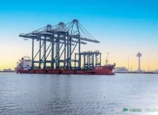 The arrival of the new quay cranes and RTG at Saudi Global Ports, King Abdulaziz Port Dammam