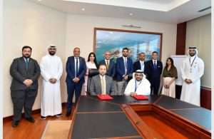 ASRY Acting CEO, Shaikh Mohammed bin Rashid bin Abdulrahman Al Khalifa and DHL General Manager for Bahrain signed the service agreement in an official ceremony held at the yard’s headquarters in Hidd, in the presence of senior officials from both parties