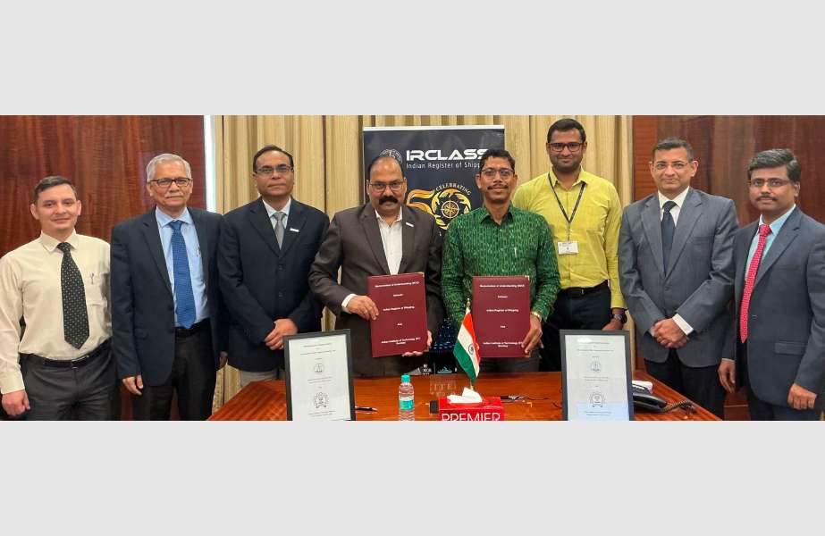 Colleagues from IRS and IIT Bombay gather to sign the MOU to develop the new safety tool