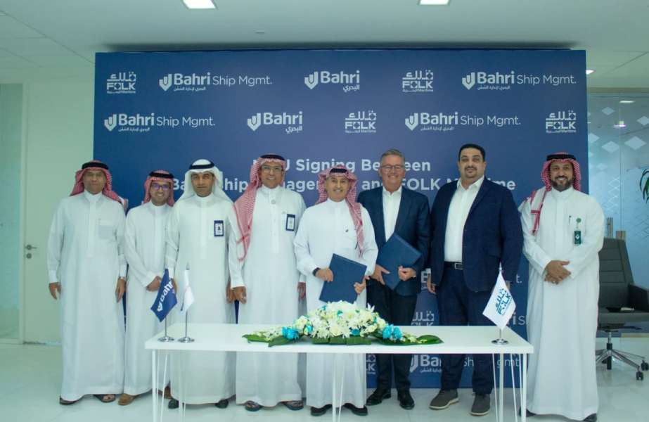 Story-6 The strategic agreement was signed by Poul Hestbaek, Chief Executive Officer of Folk Maritime, and Eng. Khalid Alhammad, President of Bahri Ship Management