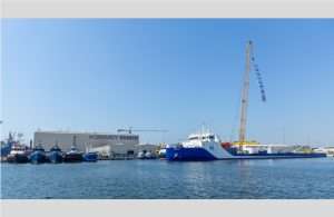 The converted Jawar 31, delivered by Albwardy Damen recently alongside three new search and rescue vessels