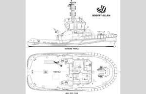 A general arrangement drawing of the new tug type delivered by ADSB to ADNOC