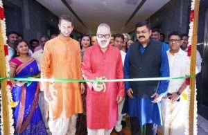 Opening the new V. Group office in Chennai, from left, Loris di Maio, Director of V. Group Operating Model, Mario Moretti, Managing Director, V .Ships Asia and Sriram Gopalakrishnan, Global Shared Service Director and Interim Managing Director, Chennai
