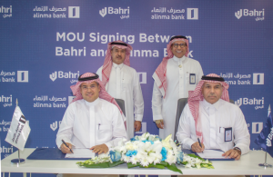 Basil Abulhamayel, Chief Financial Officer at Bahri and and Ameel AlHamdan, Chief Corporate Banking Group at Alinma Bank, signed the agreement on behalf of their respective organisations