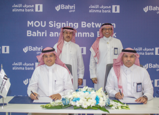 Basil Abulhamayel, Chief Financial Officer at Bahri and and Ameel AlHamdan, Chief Corporate Banking Group at Alinma Bank, signed the agreement on behalf of their respective organisations