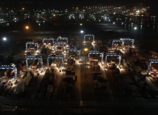 A glimpse of JNPA operations after dark