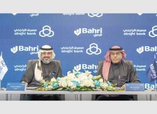 The agreement was signed by Basil Abulhamayel, Chief Financial Officer of Bahri, and Hossam Al-Basrawi, General Manager Corporate Banking Group at Al Rajhi Bank, in the presence of other representatives from both organisations