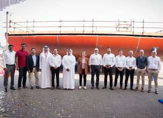 The keel-laying ceremony marked the formal start of the polar expedition ship’s construction