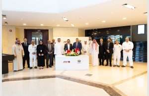 Senior members of the ASRY and AMPTC teams at the fleet maintenance agreement signing ceremony