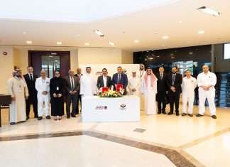 Senior members of the ASRY and AMPTC teams at the fleet maintenance agreement signing ceremony