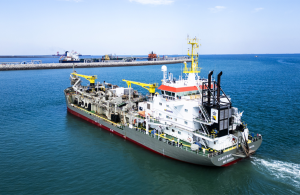 Dredging work is now underway as part of the Marsa LNG project
