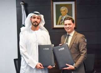 The signing ceremony for the new agreement between Maqta Technologies and Pakistan Single Window