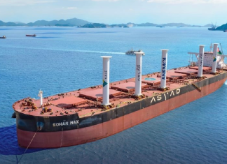 Sohar Max, operated by Asyad and chartered to Vale, is now making use of wind-powered propulsion technology