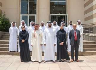 Representatives of PCFC, DP World and the Sharjah Maritime Academy gather to mark the launch of the new training programme