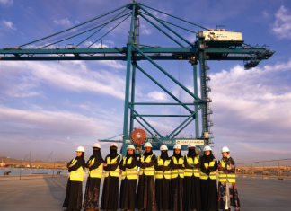 The Port of Neom is recruiting a new generation of female employees to become remote control crane operators