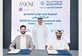 Mansoor Al Marar, Vice President, Industrial Business Development, Kezad Group; Georgy Gvilava, CEO, StockSpace; and Daniel Ilizarov, Managing Partner, Axione Development signing the warehousing agreement
