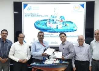 The signing of the latest agreement for CSL to build two new tugs for Polestar Maritime