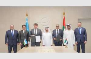 The signing of the joint venture agreement establishing the new Tashkent Multimodal Logistics Terminal