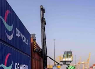 One of the new eITVs in operation at Jebel Ali port