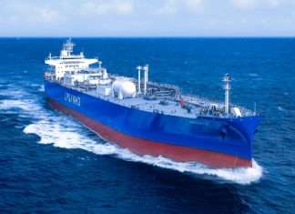 The newly delivered gas carrier Megrez