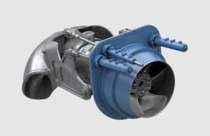 Kongsberg’s Kamewa waterjet module that will be installed on Kuwait Coast Guard vessels