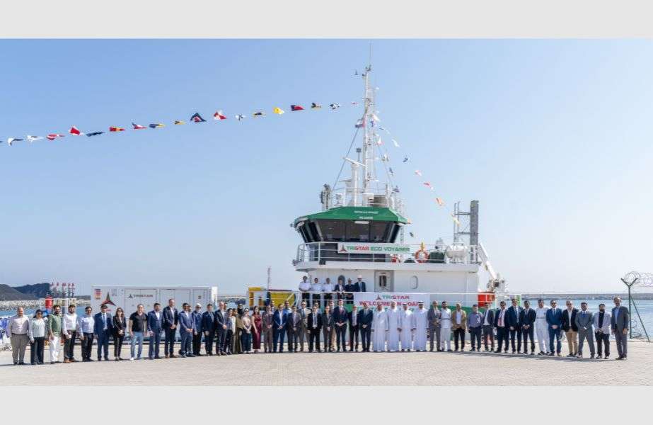 Story-11 Tristar’s new hybrid bunker barge being unveiled in Fujairah