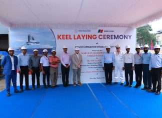 The keel of the vessel was laid by Michael Reid, Head of Special Projects at North Star Shipping, in the presence of, Dr. Harikrishnan S, Director, Operations, and Rajesh Gopalakrishnan, Director, Technical, along with other senior officials from CSL, and representatives from North Star site team