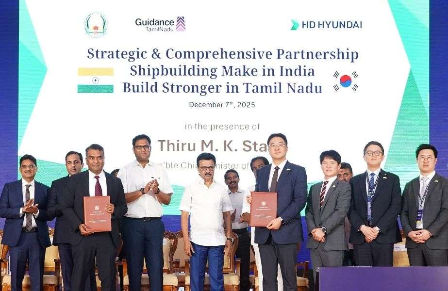 Story-9 HD Hyundai has signed an exclusive business agreement with the Tamil Nadu state government to promote the establishment of a new shipyard