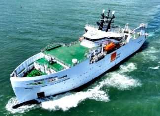 Sophie Germain, a cable repair vessel built by Colombo Dockyard for Orange Marine and delivered in July 2023