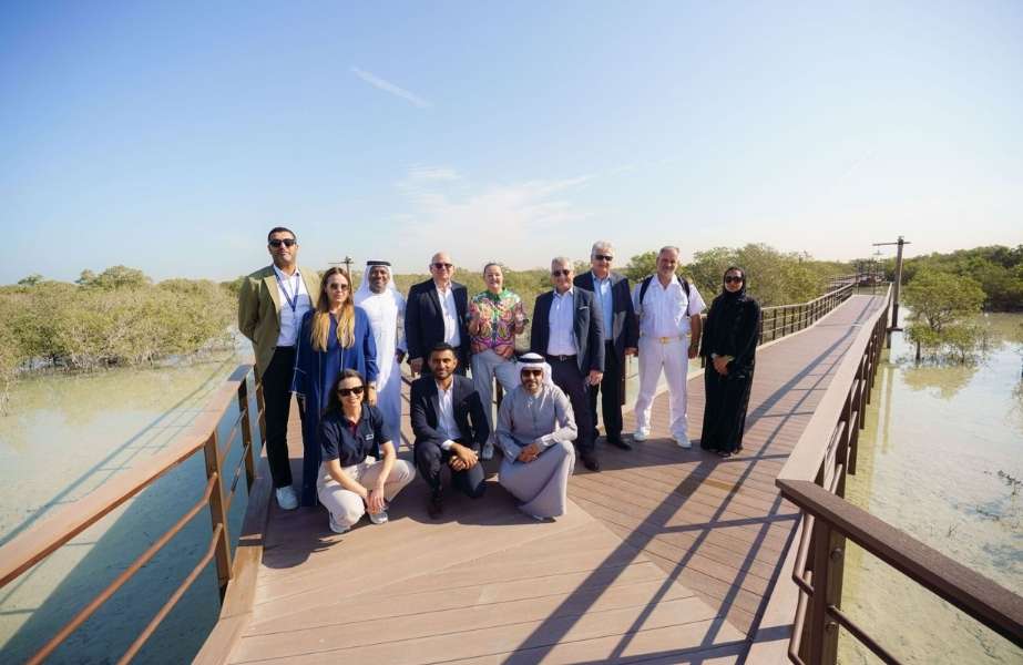 Marking the start of the home-porting arrangements, Celestyal CEO Chris Theophilides; VP hotel operations and passenger services, Alexis Economou; COO Captain George Koumpenas; and Captain Nikos Vasileiou joined DCT Abu Dhabi for a mangrove planting experience at Jubail Island Mangrove Park, making a hands-on contribution to Abu Dhabi’s ongoing conservation efforts and sustainable tourism strategy