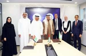 The signing of the MOU between Sharjah Maritime Academy and Sharaf Group