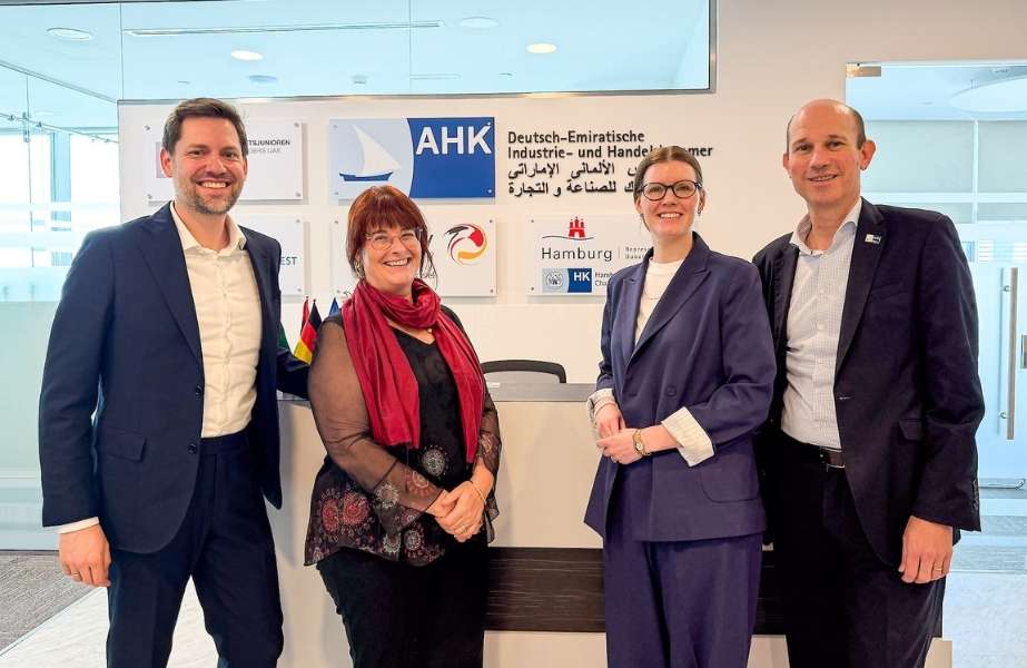 Story-12 Kirstin Staab, second left, will head up the strengthened Port of Hamburg presence in Dubai and the wider region
