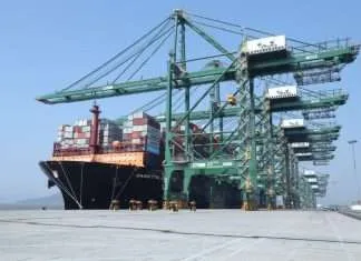 JNPA continues to see strong container traffic growth Hapag Lloyd’s Damietta Express calling at the PSA India BMCT facility in JNPA